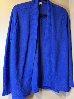 Lilly Pulitzer vintage 2016 Women’s Open-Front Blue Sweater Cardigan